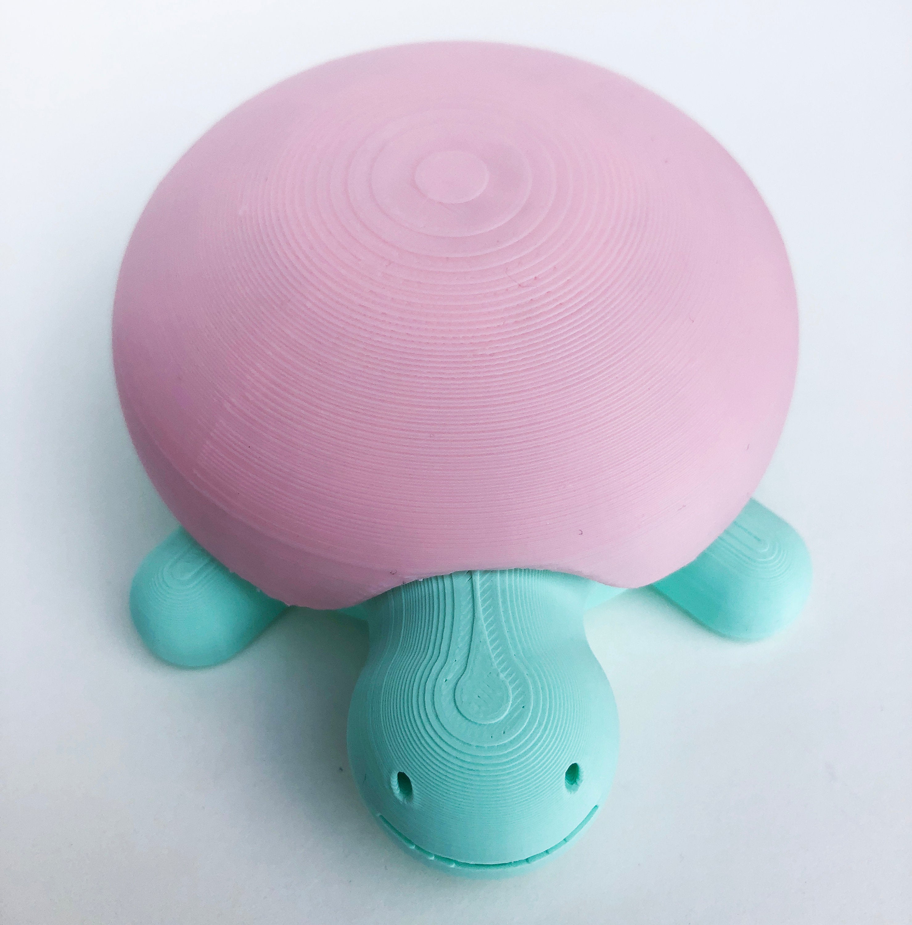 Carey the Desktop Sandbox Turtle in Pastel Rainbow with Sand / Sand Slime