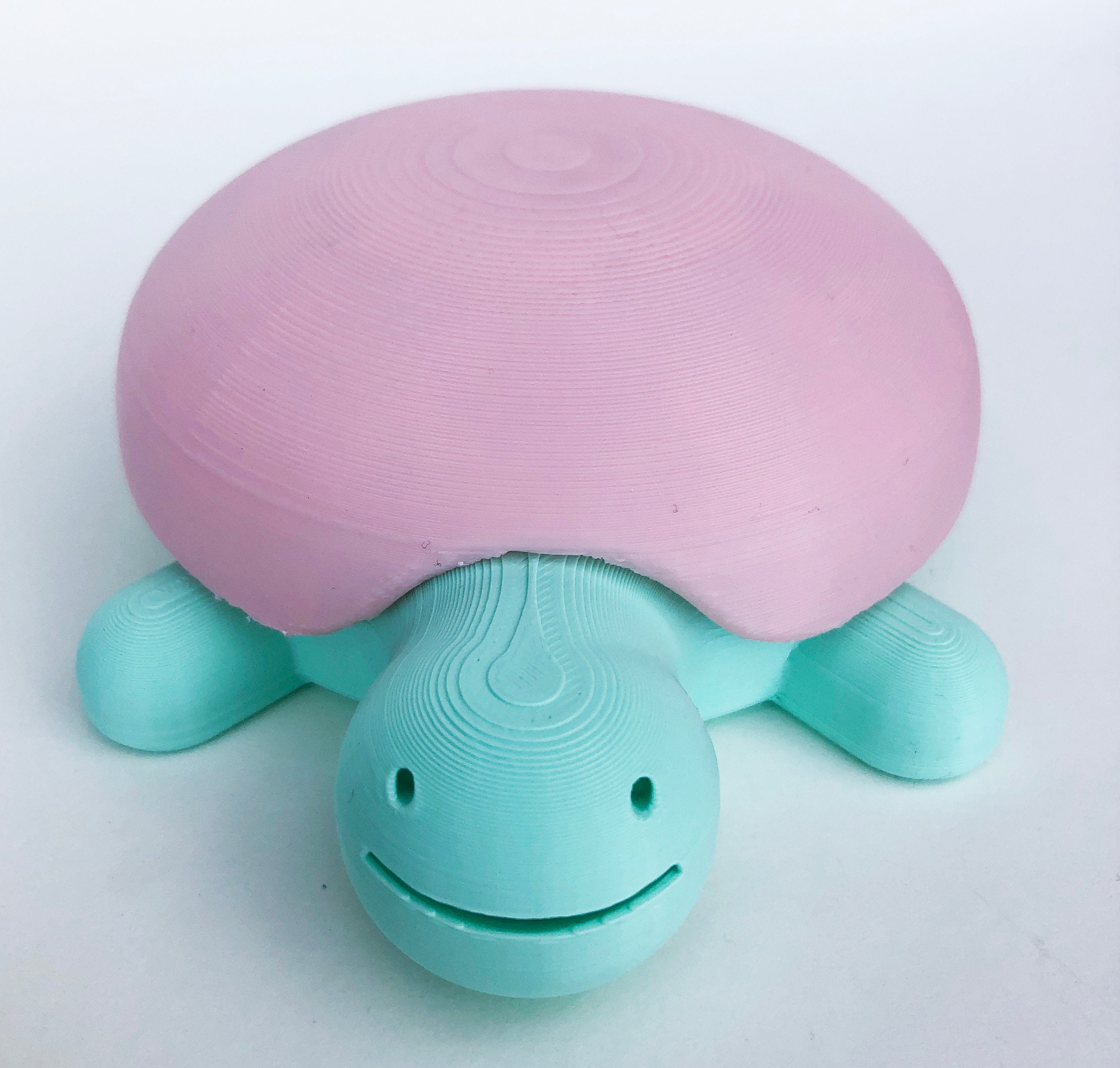 Carey the Desktop Sandbox Turtle in Pastel Rainbow with Sand / Sand Slime