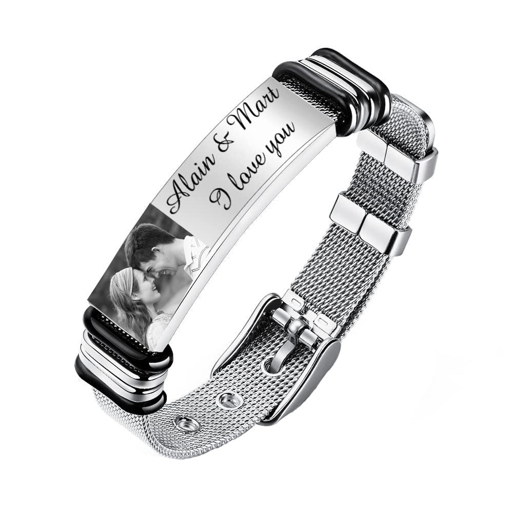 Custom Photo Bracelet for Men Women