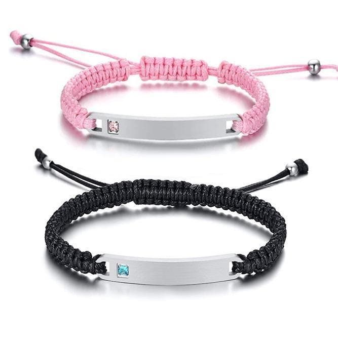 Personalized Rope Bracelets with Custom Engraving