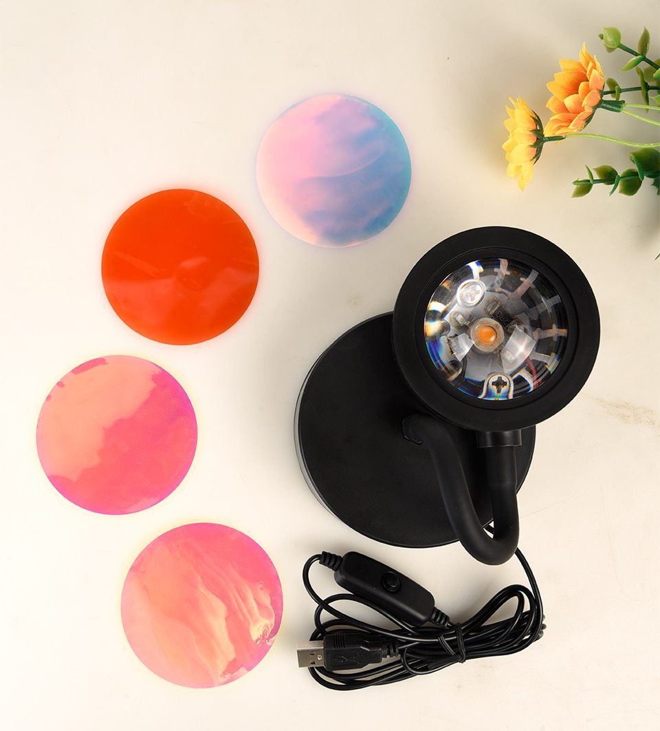 Rainbow Sunset Projection Lamp